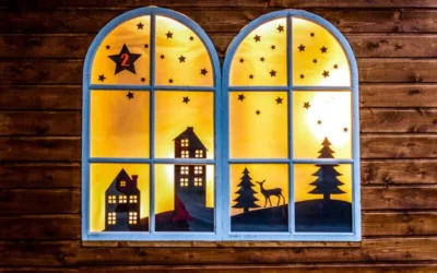 Adventsfenster im Dorf